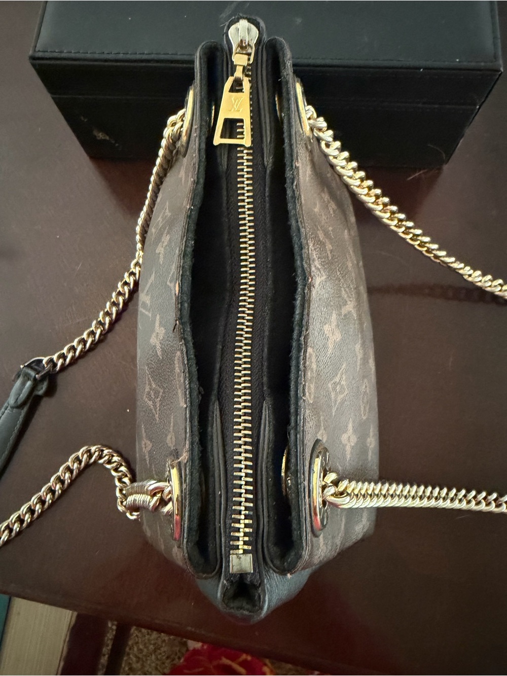 Louis Vuitton Monogram Surene BB Bag with Gold Chain Straps - Picture 10 of 13